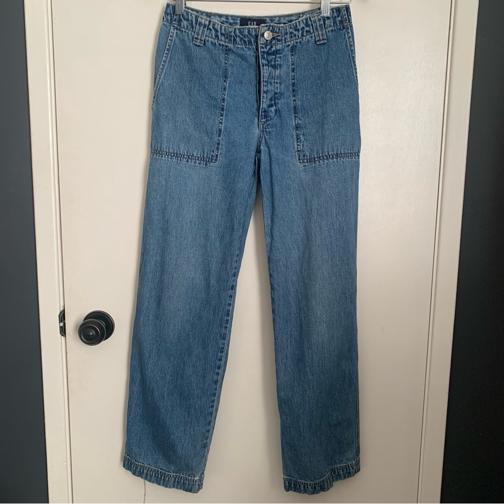 Vintage Gap Denim Jeans Button Fly Straight Wide Leg